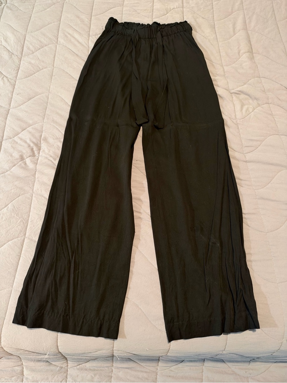 H&M Black Wide-Leg Pull-On Pants